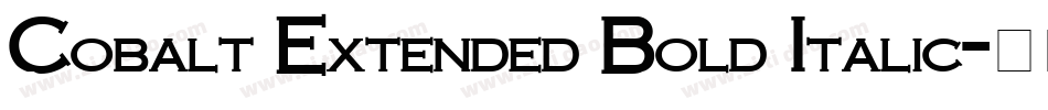 Cobalt Extended Bold Italic字体转换